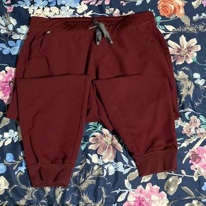 Figs Jogger Scrubs Burgundy